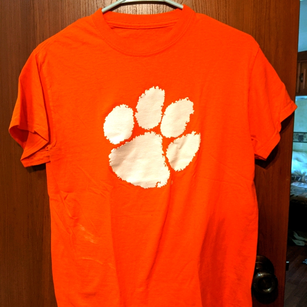 Orange Clemson Paw t-shirt